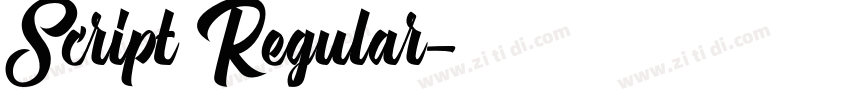 Script Regular字体转换